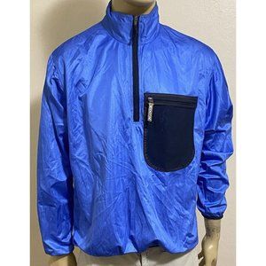 Moonstone Men's XL 1/2 Zip Pullover Windbreaker Jacket Vintage Made In USA Blue